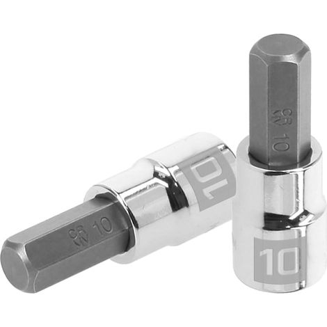 Llave punta hexagonal Allen, cuadro 3/8" - 10 mm