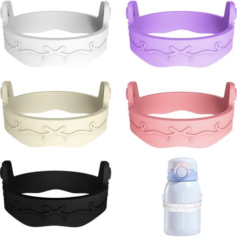 Anneau pour bouteille d'eau – Support de transport en silicone pour sangles et poignée, pour bouteille, voyage et utilisation en extérieur (1/5)