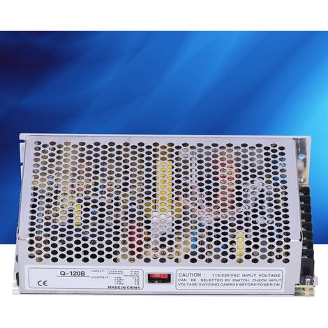 BERM® Q-120B alimentation à découpage CC à quatre sorties avec tension d'entrée 115/230 V CA : 5 V/11 A, 12 V/4 A, -5 V/1 A, -12 V/1 A. (1/5)