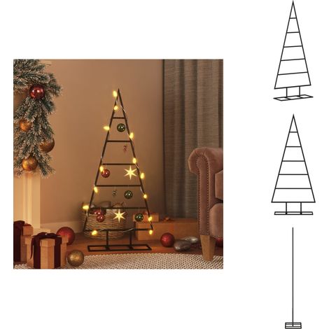 Metall-Weihnachtsbaum für Dekorationen Schwarz 90 cm - Metall-Weihnachtsbaum - Metall-Weihnachtsbäume - Metall-Christbaum - Metall-Christbäume (1/5)