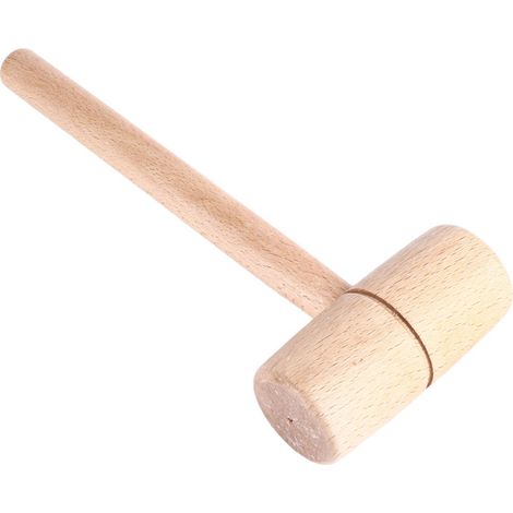 Beyamis Maillet en bois de hêtre massif, outil de menuisier à tête ronde pour le bricolage (1/5)