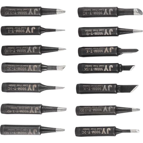 14 pointes de fer à souder à chauffage externe, têtes de soudage en cuivre, outils pour station de soudage (1/5)