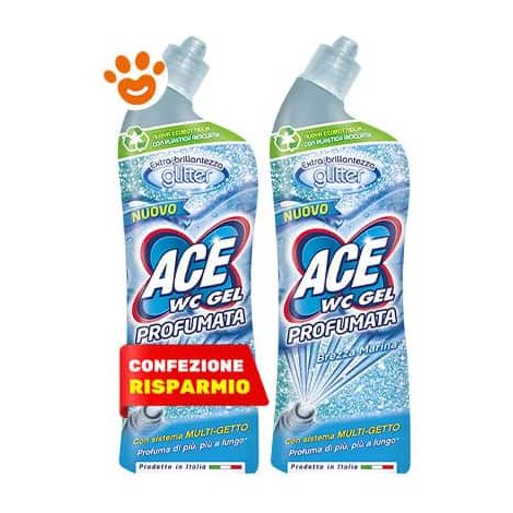 Ace WC Gel Candeggina Profumata Brezza Marina - Confezione 2×700 ml -