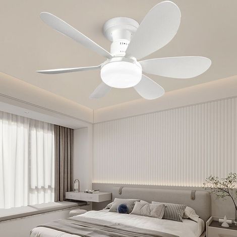 Ventilateur plafond avec Lumière et Telecommande, 40W Dimmable Ventilateur Plafond LED avec Douille E27