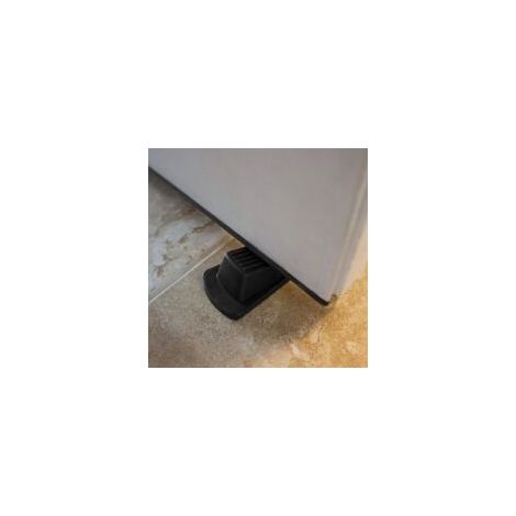 Tope de puerta de goma resistente para uso residencial y comercial, color negro, 12 cm x 5,6 cm x 3,8 cm, paquete de 2 - Crezuo