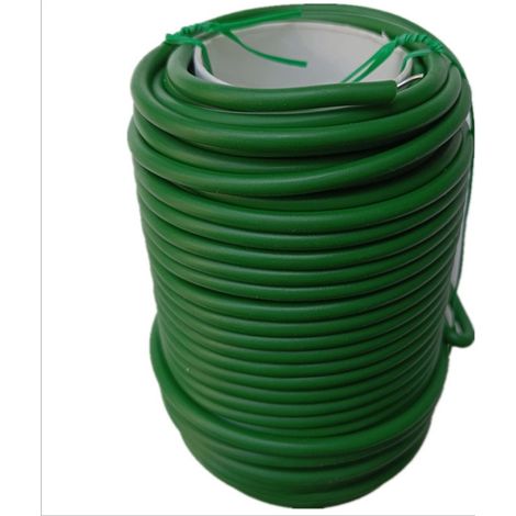 Tuteur pour plantes en fer plastifié torsadé, 3,5 mm x 20 m, fil de jardinage et d'horticulture (1/4)