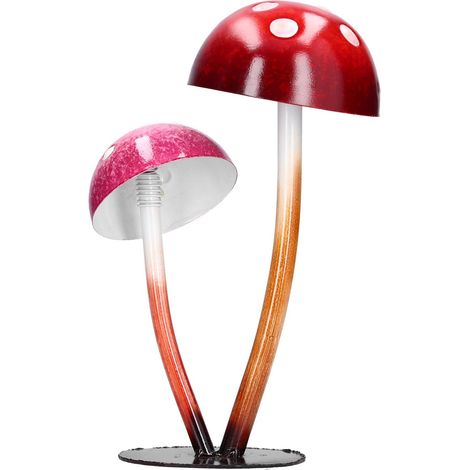 Décoration champignon en fer, étanche, pour cour, balcon, jardin ou extérieur (1/5)