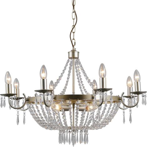 Lampadario Italux Cortina Ø75cm ottone 12 luci E14 (1/4)