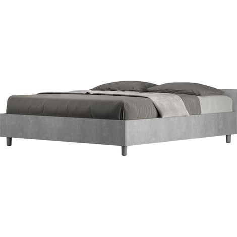 Letto Matrimoniale 160x190 cm Senza Rete Nuamo Cemento (1/5)