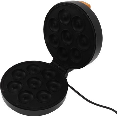 Mini moule à donuts métal 8 trous presse électrique antiadhésive pour petit-déjeuner desserts 1400W prise UE 220V