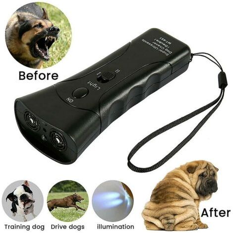 Pet Gentle Ultrasonic Dog Bark Trainer LED Light Chaser Device (1/5)