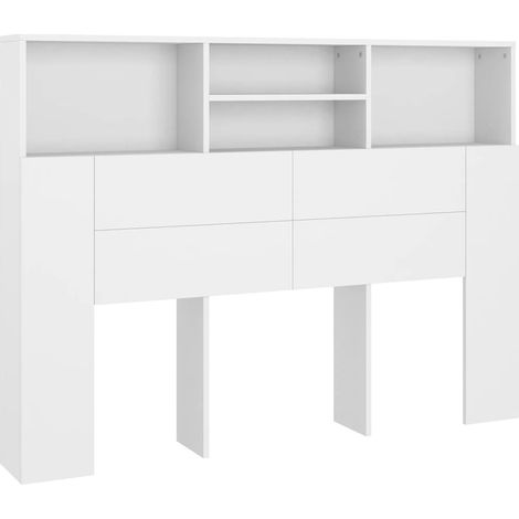 Maison Exclusive - Kopfteilschrank Weiß 140 x 19 x 103,5 cm