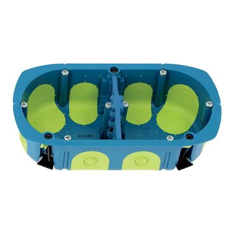 boite encastrement - multimatériaux - bizline rigid box - 2 postes - profondeur 40 mm - bizline 511240