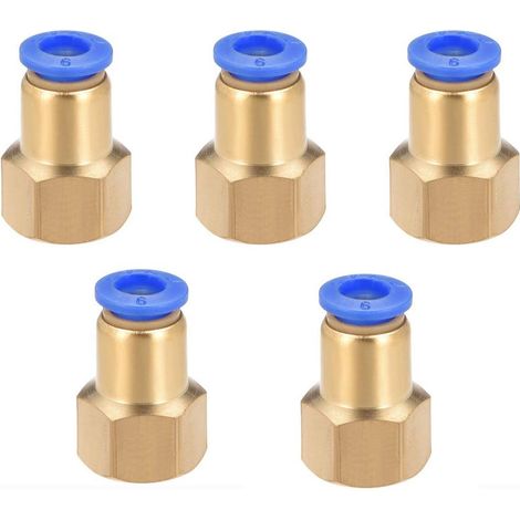 Pression Connexion Tube Raccord Adaptateur Diamètre Connect Tuyau 8mm 5pcs(R1/2) (1/4)