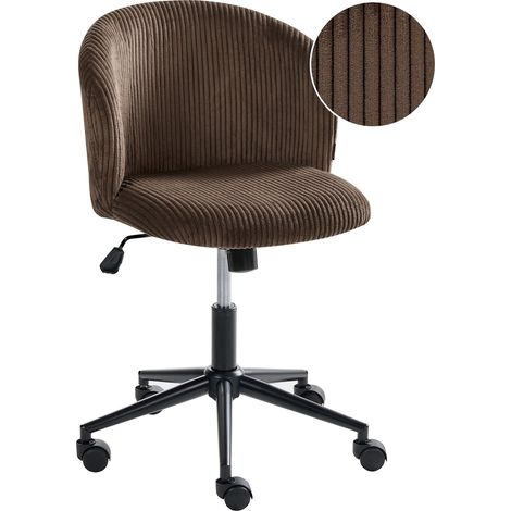 Bürostuhl MILES Cord Dunkelbraun