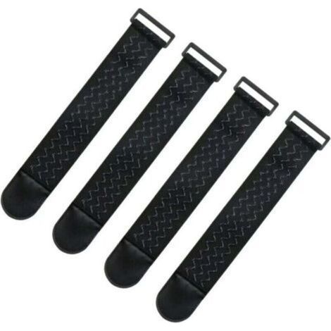 Sangle Elastique avec Silicone Antidérapant - Attache Cable Fermoir Réutilisable Polyvalents Organisateur Rangement pour des Rallonges Câbles Cordes Tuyaux D’arrosage Vélos Bagages, 4 Pièces (1/3)