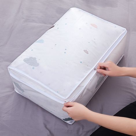 Filiyano – Sac de rangement transparent 3D pour couettes, vêtements imprimés inodores, résistant à la poussière et à l'humidité, grande capacité. (1/2)