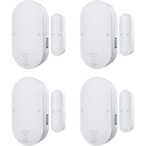 Alarme Porte et Fenêtre, Magnetic Window Door Burglar Alarm 130dB Pour Sécurité Maison, Magasin - Facile à Installer (4 Unités)