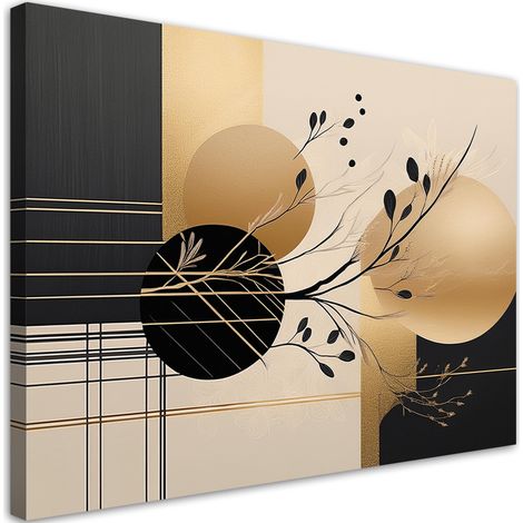 Tableau déco Abstraction Glamour Gold 90x60 (1/5)