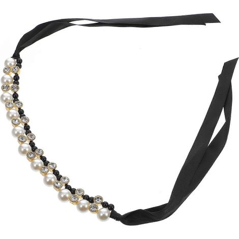 Collar de perlas para mascotas, collar para perros para decoración, 2 piezas, color negro. (1/5)