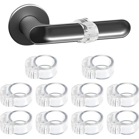 Sollbry 10 Pcs Butée de Porte, Arret de Porte Protecteurs pour Poignée de Porte, Butées de Poignée de Portes en PVC Transparentes, Protéger Mur, Ø18mm (1/5)