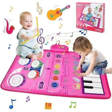 Tapis Musical Tapis de Piano pour Bébé, Tapis de Danse pour Enfants, Jouets pour bébé 1 an, Tapis de Musique 2 en 1 Jouets Musicaux (1/4)