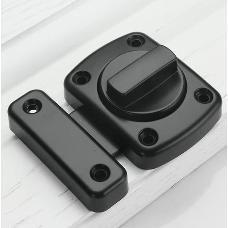 Verrou de porte coulissante, verrou de porte de tiroir, verrou de porte à boucle auto-agrippante, verrou de porte pour clôture en bois, verrou de porte noir, verrou de fenêtre, verrou de porte intérie
