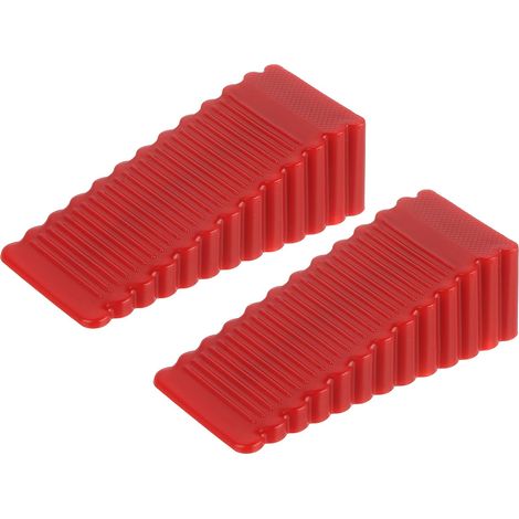Cale Porte Sol Caoutchouc, 4 Pièces Antidérapante Bloc Arrêts de Portes Durables Butee de Portail Bloque Butoir de Porte Empilables pour Tous Types de Sols en Intérieur et Extérieur (1/5)