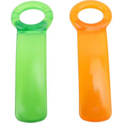 Apribottiglie multifunzionale, facile da impugnare, pratico strumento da cucina per bambini e anziani, set da 2 pezzi. (1/5)