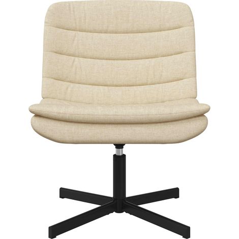 Maison Exclusive - Sedia girevole Crema 63 x 75 x 76 cm Tessuto