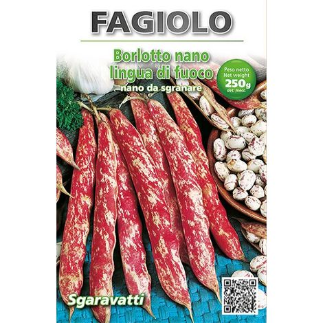 Semi per Fagioli Fagiolo Nano Lingua di Fuoco Sgaravatti 250 gr