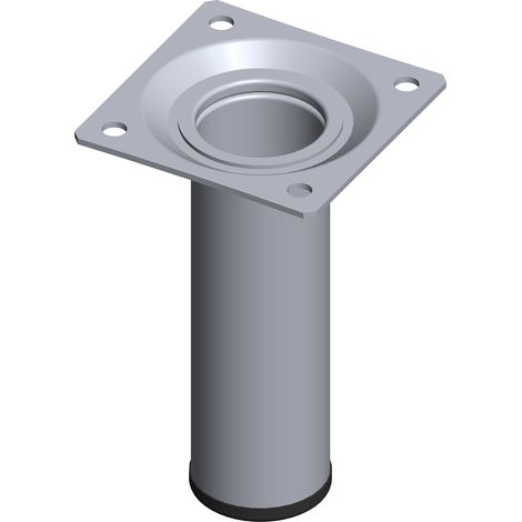 Element System 18133-00342 Gambe in Acciaio a Base Rotonda, Finitura Cromata, 10 cm, Set di 4 Pezzi (1/4)