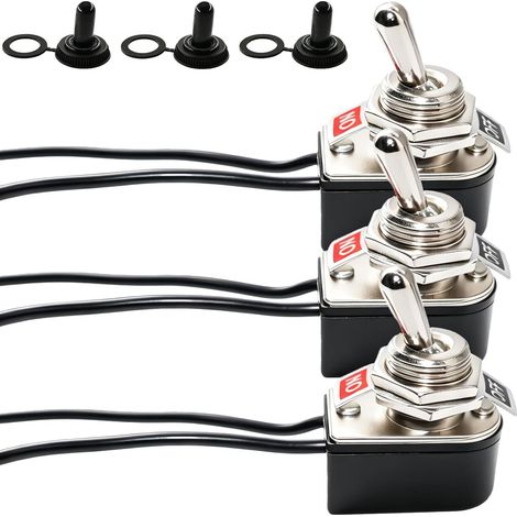 Lot de 3 Interrupteurs – 2 Positions, 6A 125V, Étanche (1/5)
