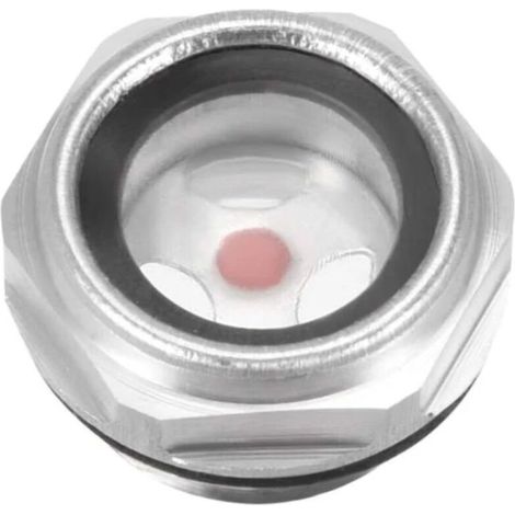 Indicateur de niveau d'huile en verre 1/2PT – raccords filetés mâles en aluminium – joint torique pour réservoir de compresseur (1/5)