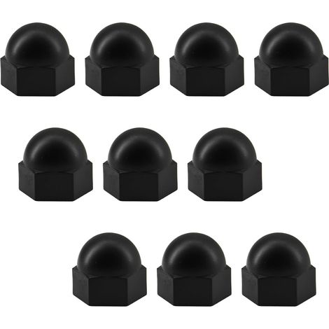 [MAI USATO]Confezione da 10 dadi esagonali in nylon nero M20 (1/5)