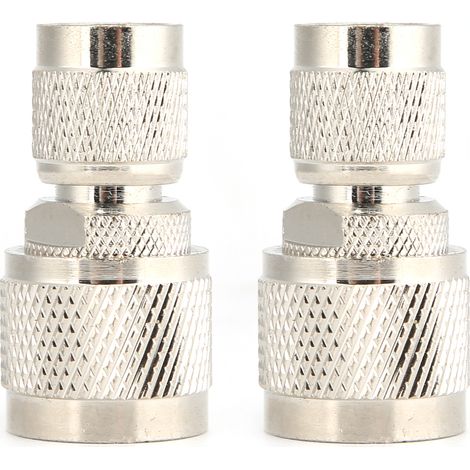 Lot de 2 adaptateurs droits N mâle vers TNC mâle 50 ohms pour antennes et radios de diffusion