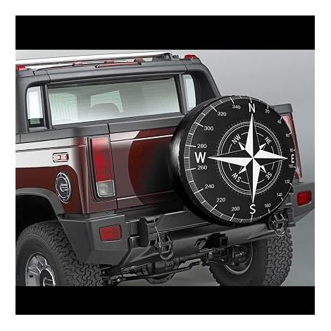 Spare Wheel Cover Compass Pattern Universal Waterproof Rim Protector (80-83cm) (1/4)