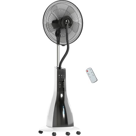 Ventilateur, avec télécommande, avec minuterie, oscillation, noir, 90 W, 125 cm, pour maison bureau salon, air frais maison