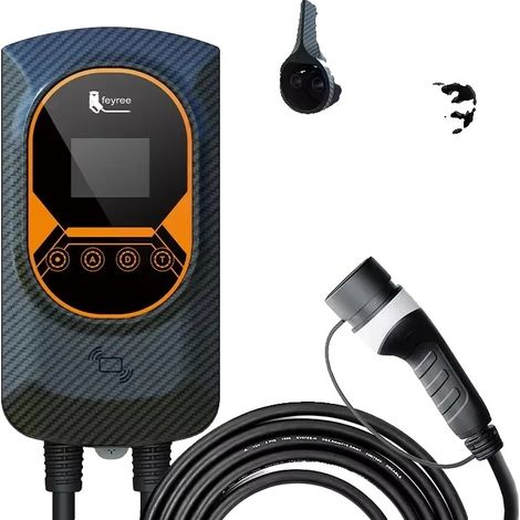 Estación de carga para vehículos eléctricos, monitoreo inteligente, múltiples funciones de seguridad, 11 kW 16 A trifásica, tipo 1-a (1/2)