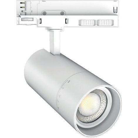 Spot LED sur Rail avec Adaptateur 3 allumages Blanc 10/15/20W CCT Angle ajustable Miidex Lighting® (1/3)