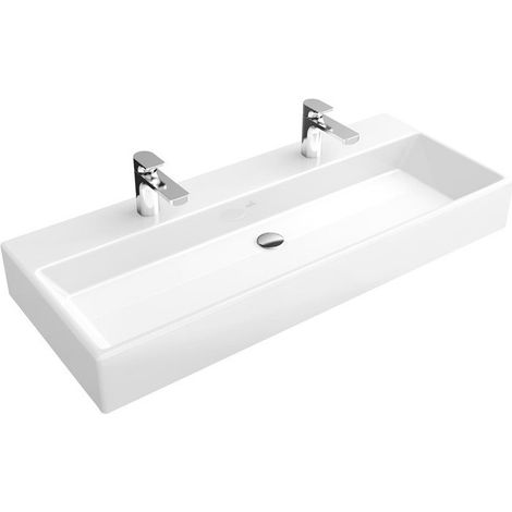 Memento, Lavabos de pared, 1000 x 470 mm, Rectangular, modelo de suelo, para grifería de pared, sin orificio para grifería, con rebosadero, Porcelánico sanitario