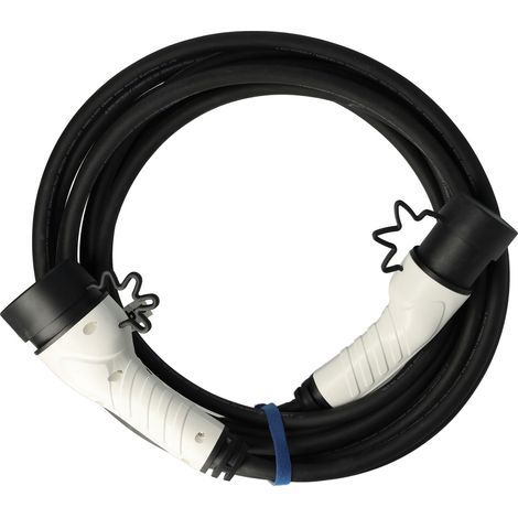 vhbw Ladekabel Typ 2 zu Typ 2 kompatibel mit Alfa Romeo Tonale Elektroauto, 1-phasig, 32 A, 7 kW, 10 m (1/5)