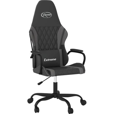 Maison Exclusive - Sedia da Gaming Nera e Grigia in Similpelle (1/5)