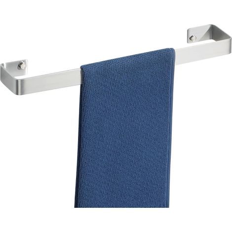 1 - Porte Serviette Mural - Acier Inoxydable SUS304 - Installation Horizontale Ou Verticale - Finition Brossée Antirouille Pour Salle De Bain Et Cuisine - Argent - 40x5cm