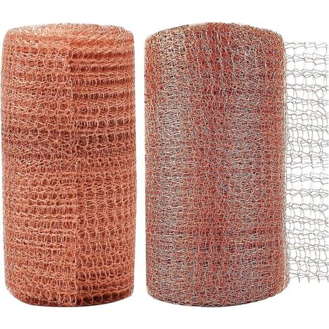 Rouleau de maille en cuivre haute qualité 6 m x 2 m, treillis métallique pour usage domestique, grillage fin en cuivre pur, idéal pour réparations et projets créatifs, lot de 2 pièces. (1/5)