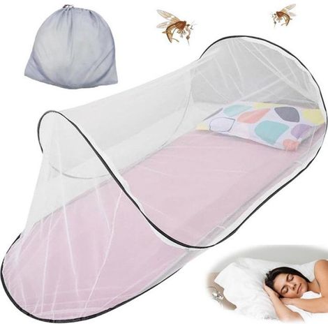 Moustiquaire pliante ultra-légère 200x80cm, tente pop-up camping et voyage (1/5)
