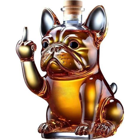 Bouteille whisky, carafe décanter pour vin et whisky, décanteurs vin ou liqueur montrant son majeur 17,8 x 12,7 x CARAFE A DECANTER (1/5)