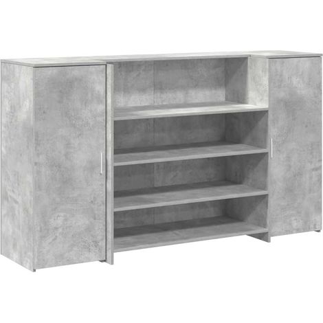 Maison Exclusive - Banco Reception Grigio Cemento 180x50x103,5cm Legno Multistrato