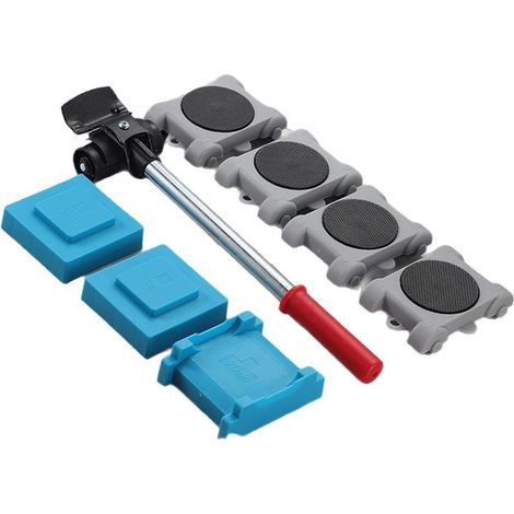Lot de 8 roulettes pivotantes en ABS pour un assemblage rapide et des assistants de déménagement (1/4)