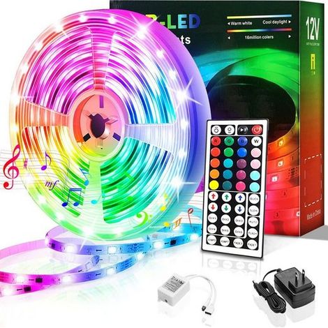 Bande LED , Ruban LED, Bandes Lumineuses, RGB, 10M, 18 lumières/M, télécommande infrarouge, Bareboard RGB, KINSI (1/5)